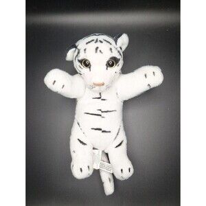 White and Black Striped Plush Tiger Adventure Planet
